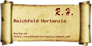 Reichfeld Hortenzia névjegykártya