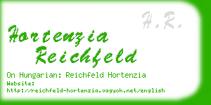hortenzia reichfeld business card